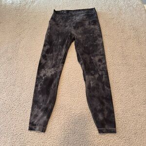 Lululemon Align Pant Scalloped 25" Legging Diamond Dye Pitch Grey Graphite 8
